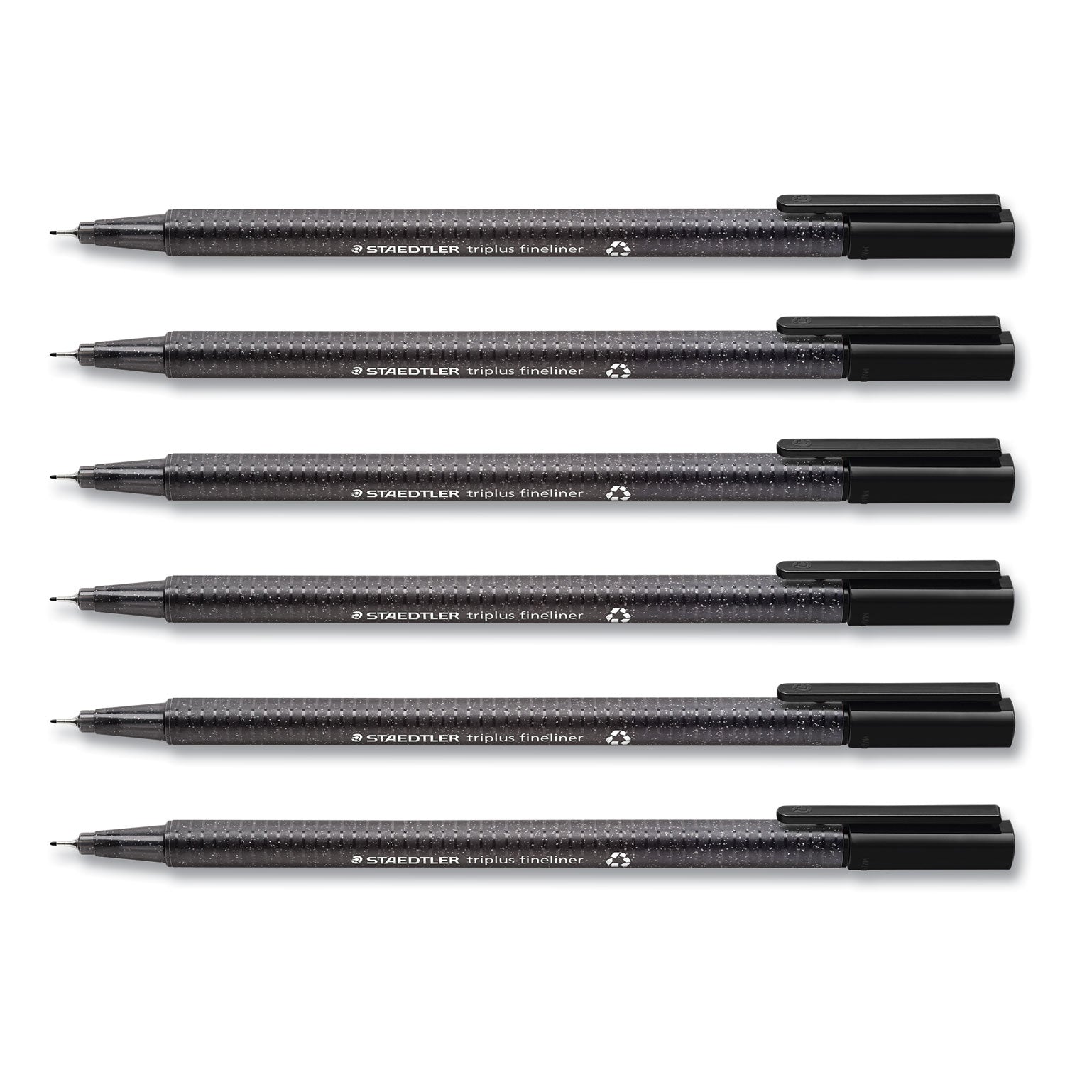 triplus-fineliner-marker-pen-stick-fine-03-mm-black-ink-clear-barrel-6-pack_std3349sb6ra610 - 2