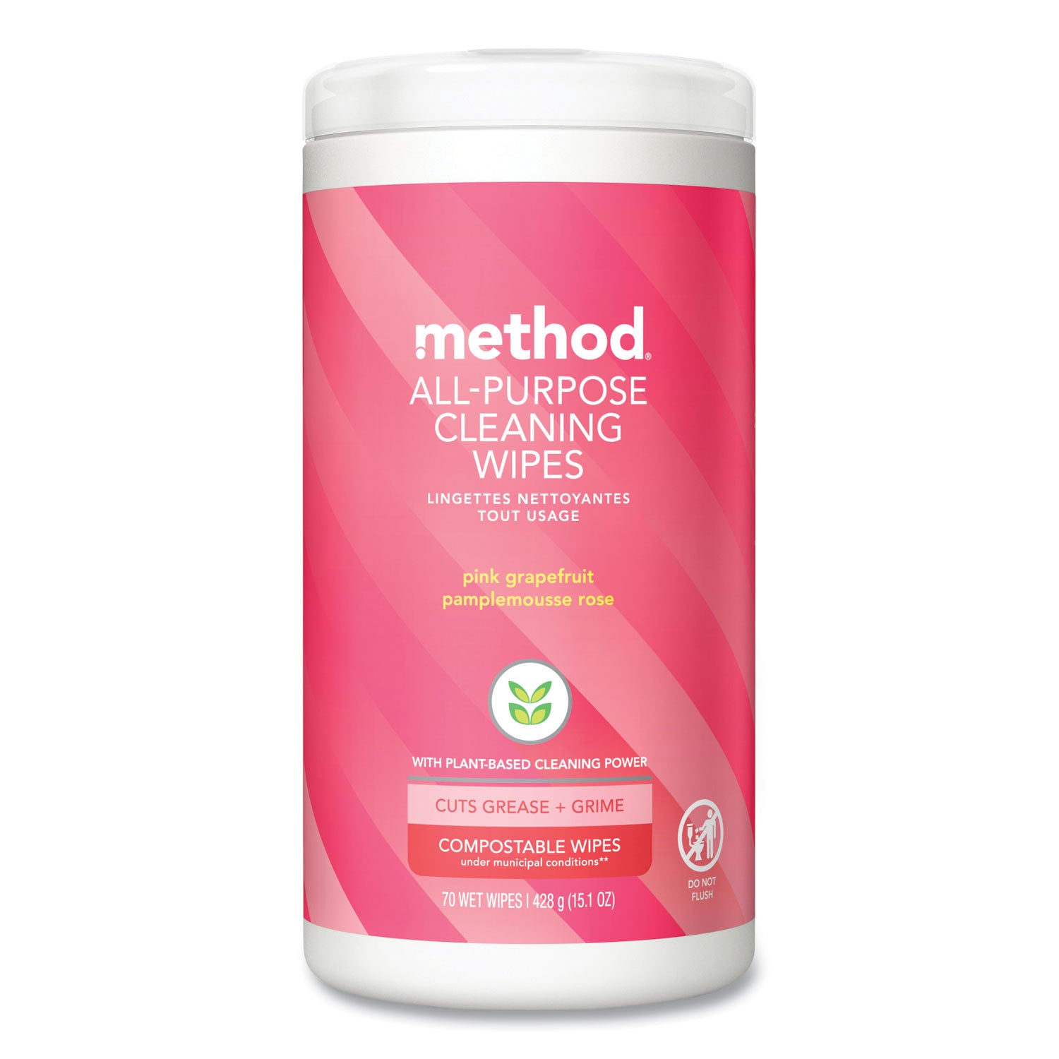 all-purpose-cleaning-wipes-1-ply-pink-grapefruit-white-70-canister-6-carton_mth338527 - 1