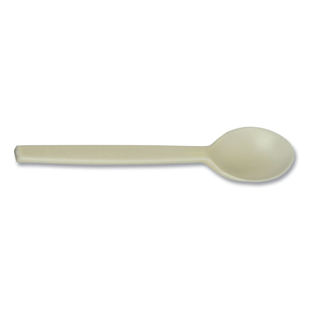 EcoSense Renewable Plant Starch Cutlery, Spoon, 7", 50/Pack