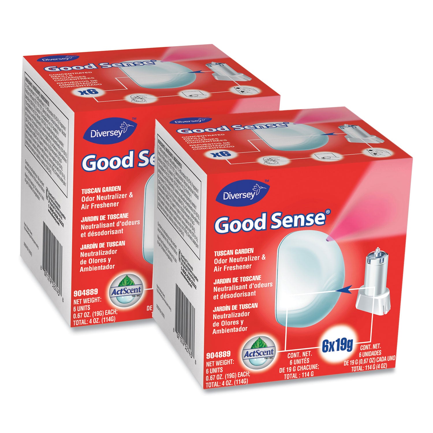 Good Sense Automatic Spray System, Tuscan Garden Scent, 0.67 oz Cartridge, 12/Carton - 