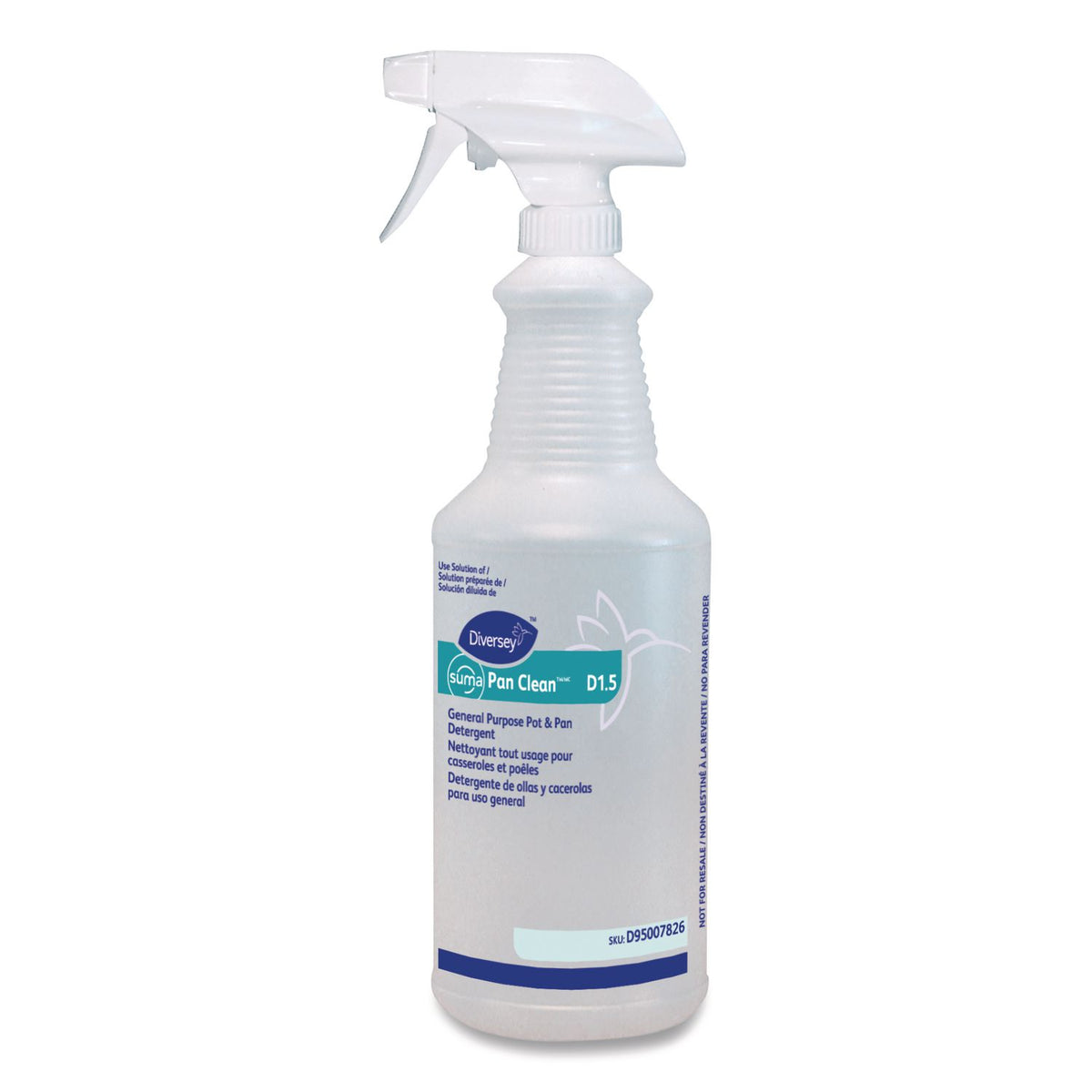 Pan Clean Spray Bottle, 32 oz, Clear, 12/Carton
