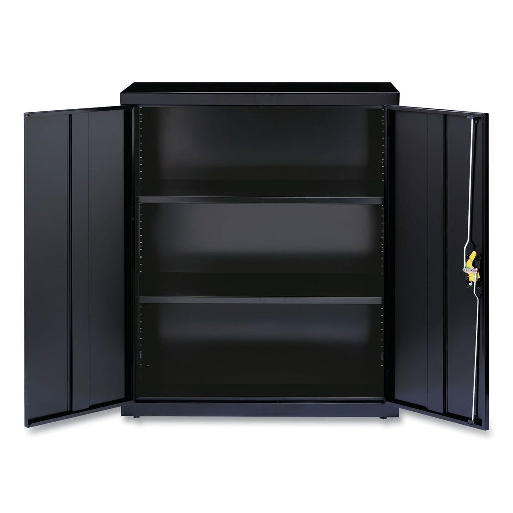 Fully Assembled Storage Cabinets, 3 Shelves, 36" x 18" x 42", Black