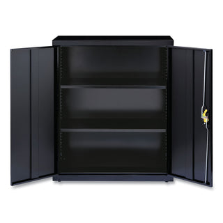 Fully Assembled Storage Cabinets, 3 Shelves, 36" x 18" x 42", Black
