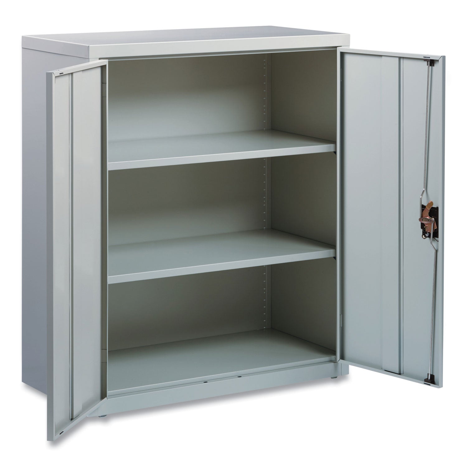 Fully Assembled Storage Cabinets, 3 Shelves, 36" x 18" x 42", Light Gray