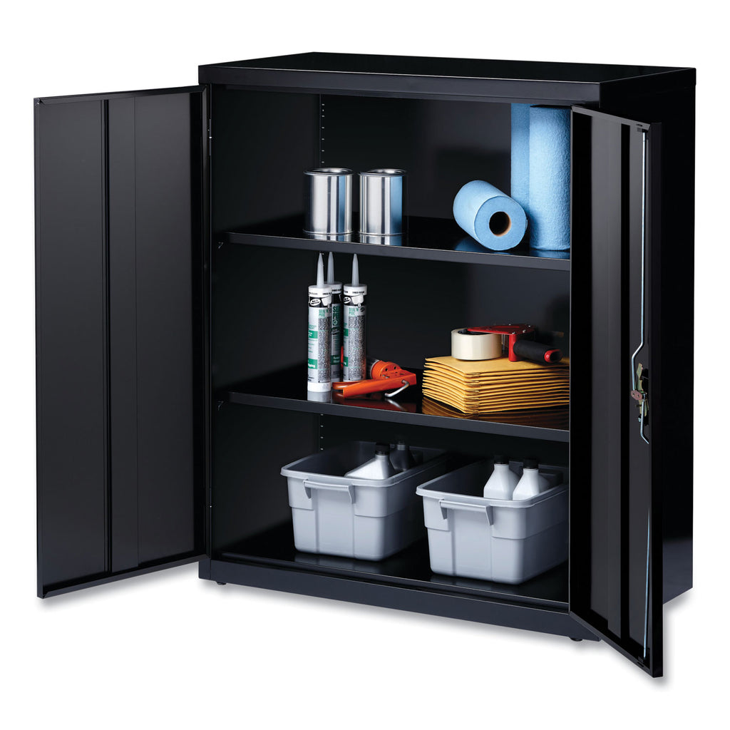 Fully Assembled Storage Cabinets, 3 Shelves, 36" x 18" x 42", Black