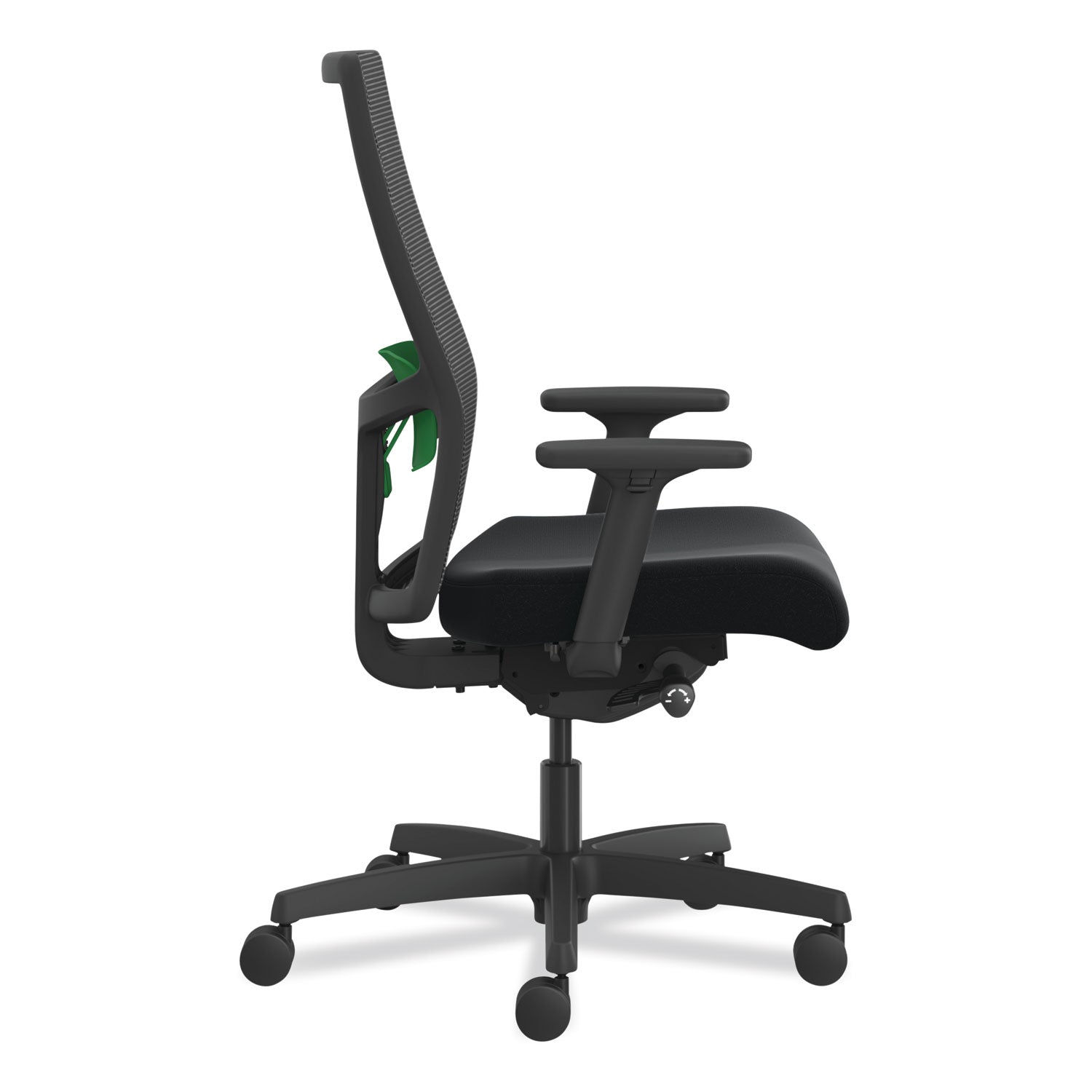 ignition-20-4-way-stretch-mid-back-task-chair-green-adjustable-lumbar-support-black-seat-back-base-ships-in-7-10-bus-days_honi2mm2amc10kt - 2