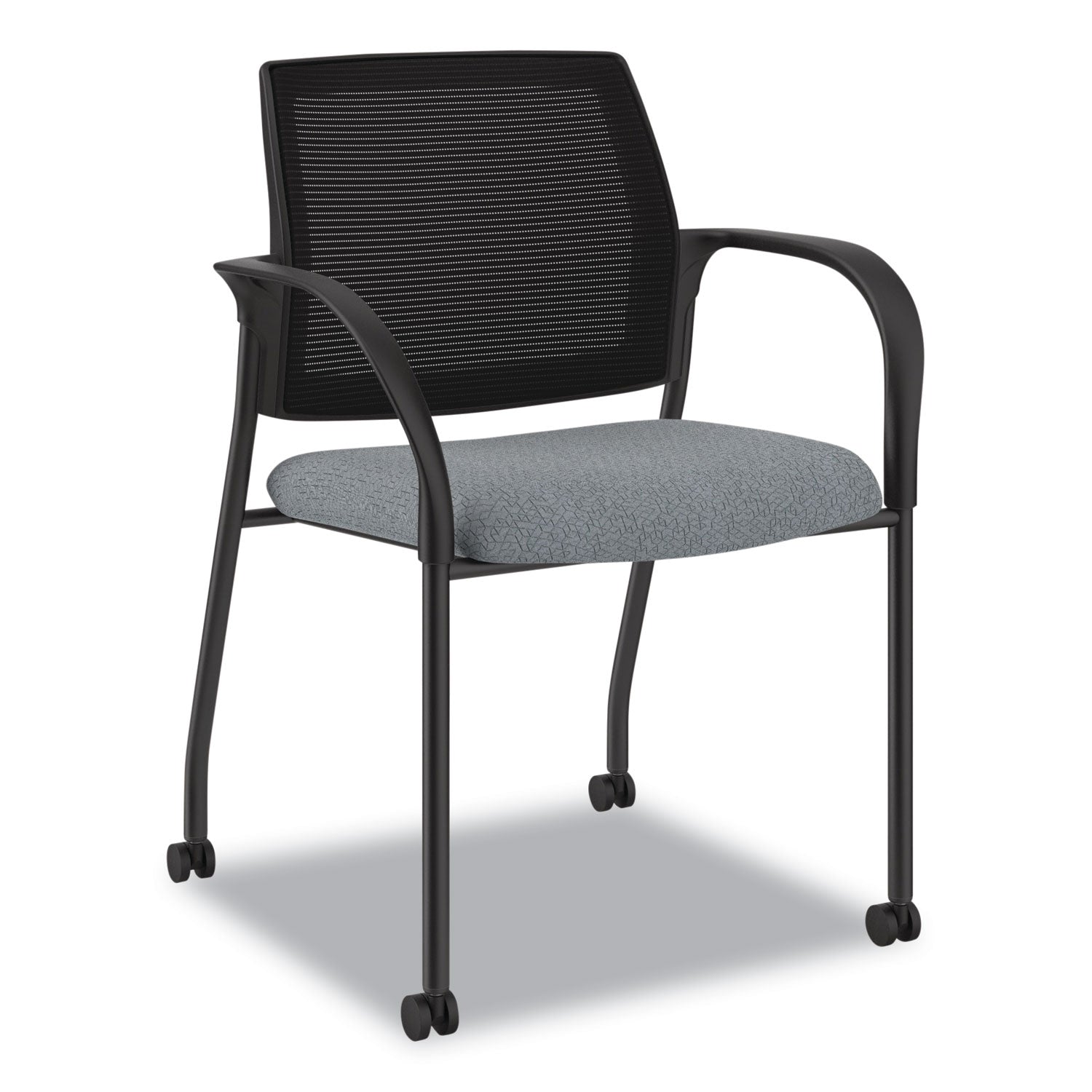 ignition-series-mesh-back-mobile-stacking-chair-fabric-seat-25-x-2175-x-335-basalt-black-ships-in-7-10-business-days_honis6fhimapx25 - 1