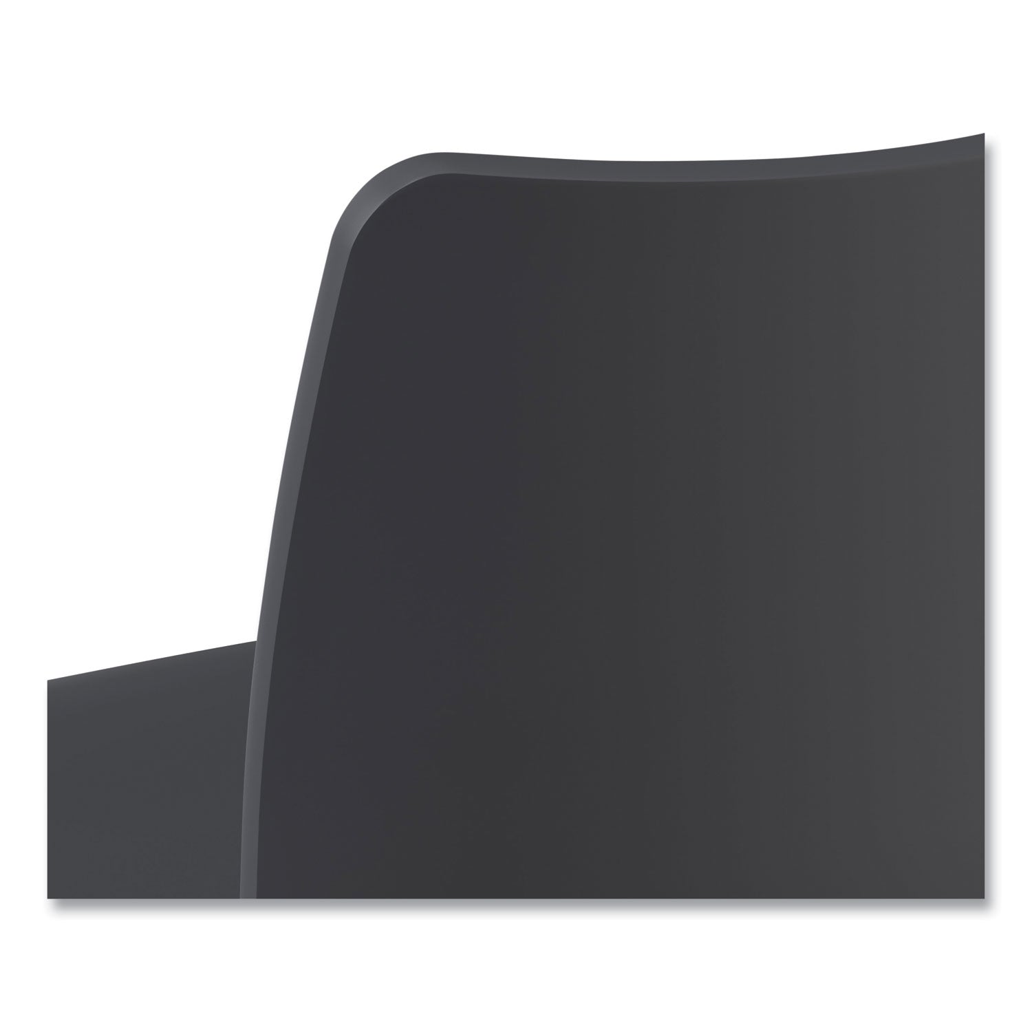 Ruck Laminate Chair, Supports Up to 300 lb, 18" Seat Height, Charcoal Seat/Back, Silver Base