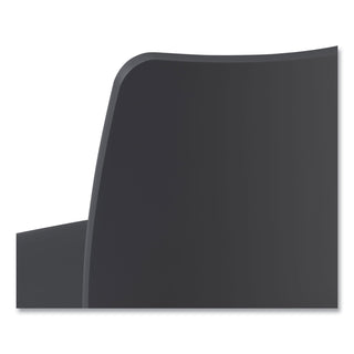 Ruck Laminate Chair, Supports Up to 300 lb, 18" Seat Height, Charcoal Seat/Back, Silver Base