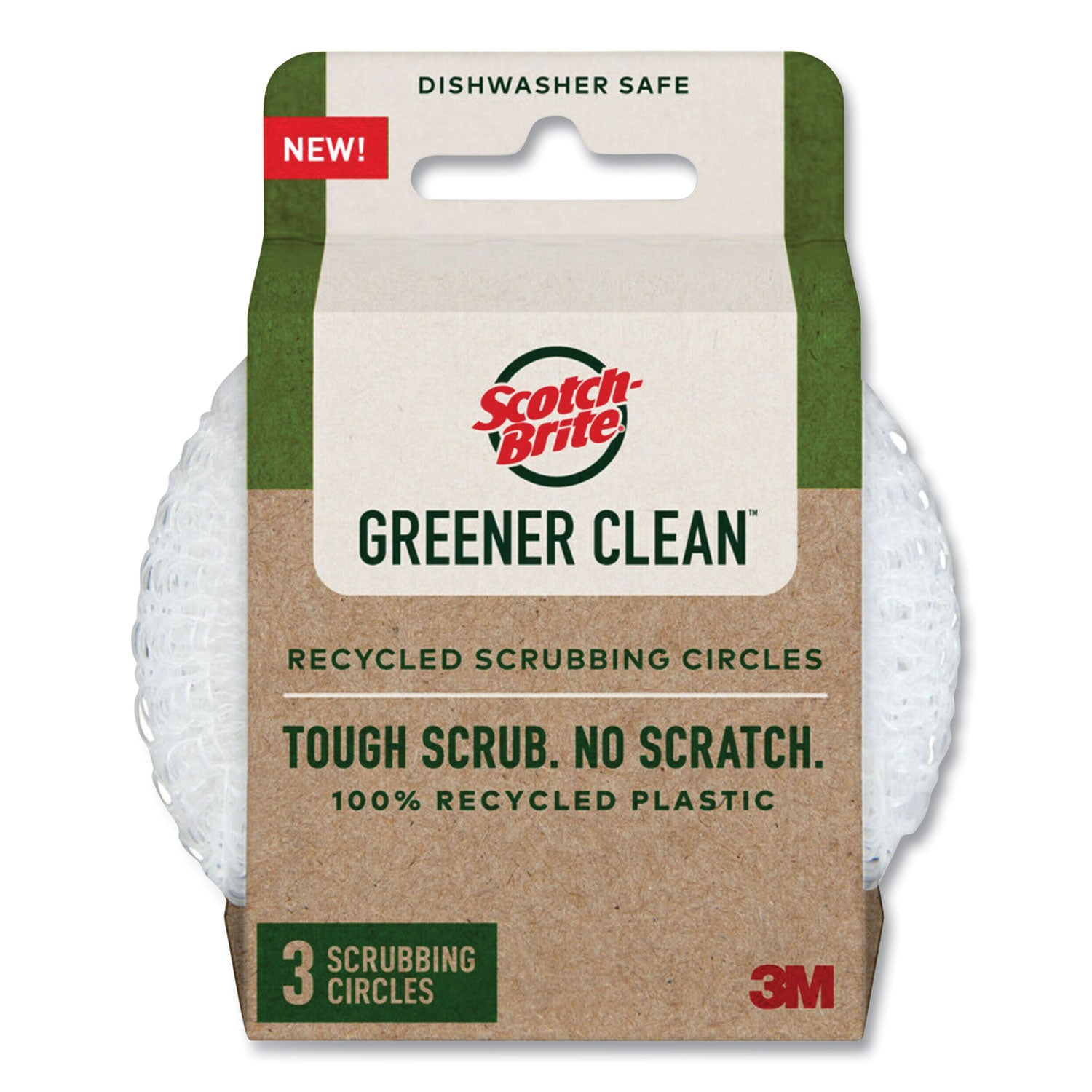 greener-clean-recycled-scrubbing-circle-35-diameter-07-thick-white-3-pack_mmm215gc - 1