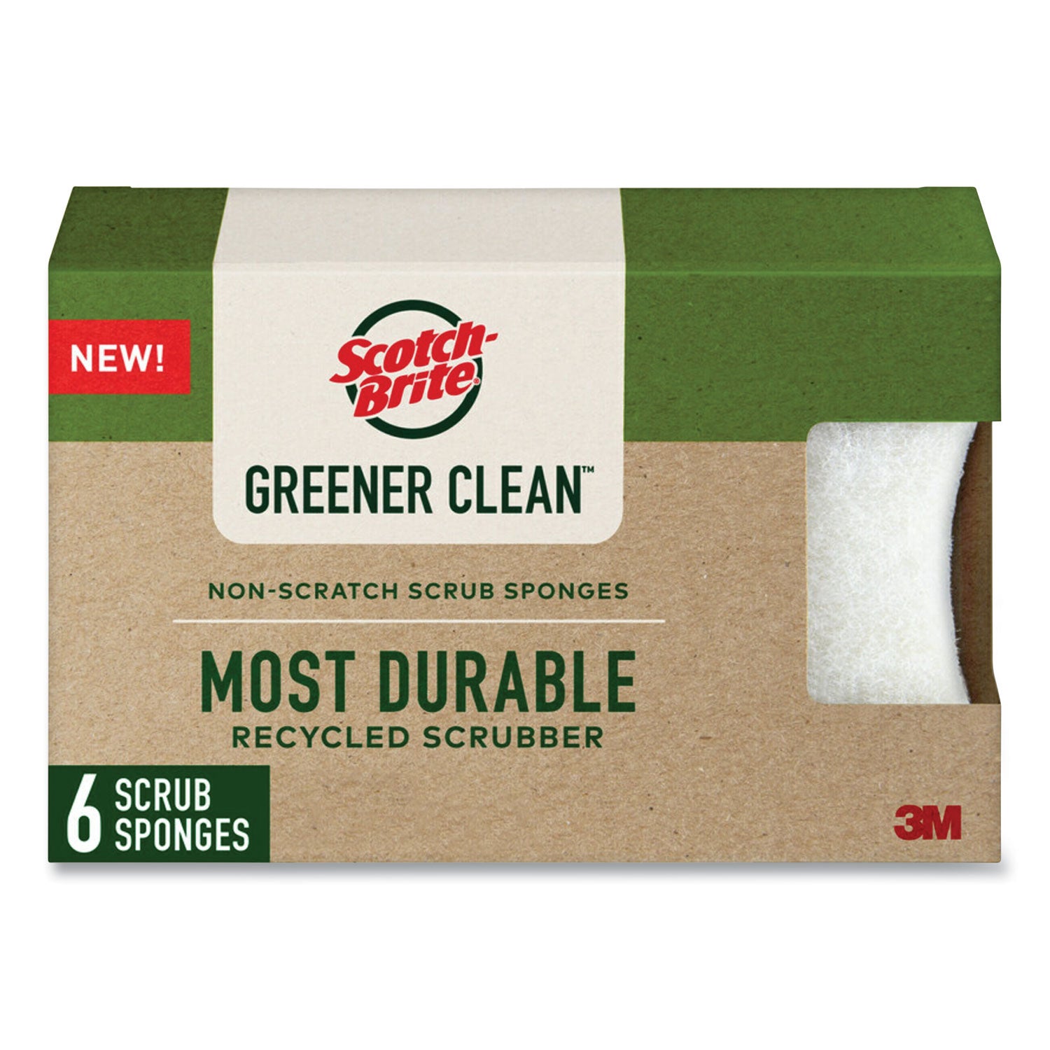 greener-clean-non-scratch-scrub-sponge-26-x-33-07-thick-white-6-pack_mmm97036ug - 1