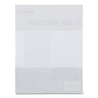 Clear Plastic All-Purpose Mountable Sign Holder, Magnetic/Hook-Loop, Horizontal/Vertical Orientation, 8.5 x 11 Insert - 