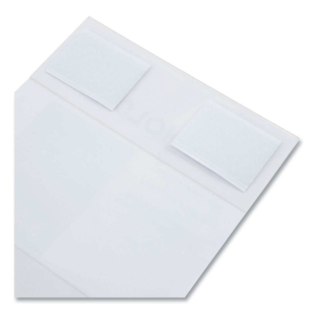 Clear Plastic All-Purpose Mountable Sign Holder, Magnetic/Hook-Loop, Horizontal/Vertical Orientation, 8.5 x 11 Insert - 