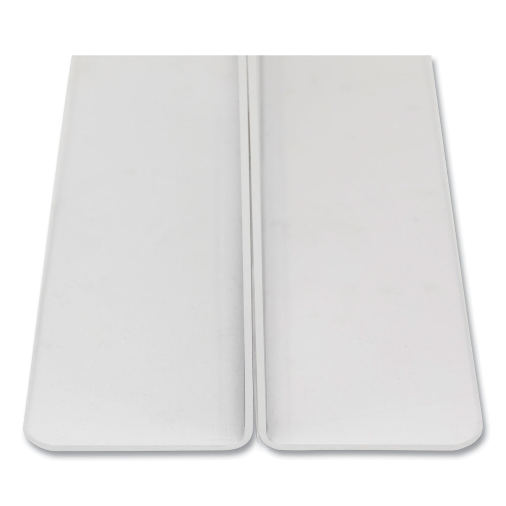 Clear Plastic T-Shaped Countertop Sign Holder, Two-Sided, Bottom-Load, Horizontal/Vertical Orientation, 8.5 x 11 Insert - 