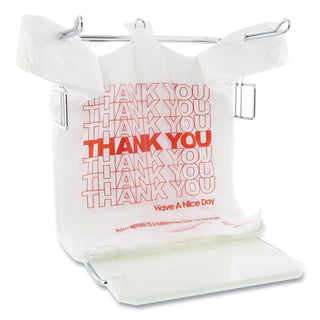 Thank You Bags, 13" x 23" x 23", Red/White, 1,000/Carton