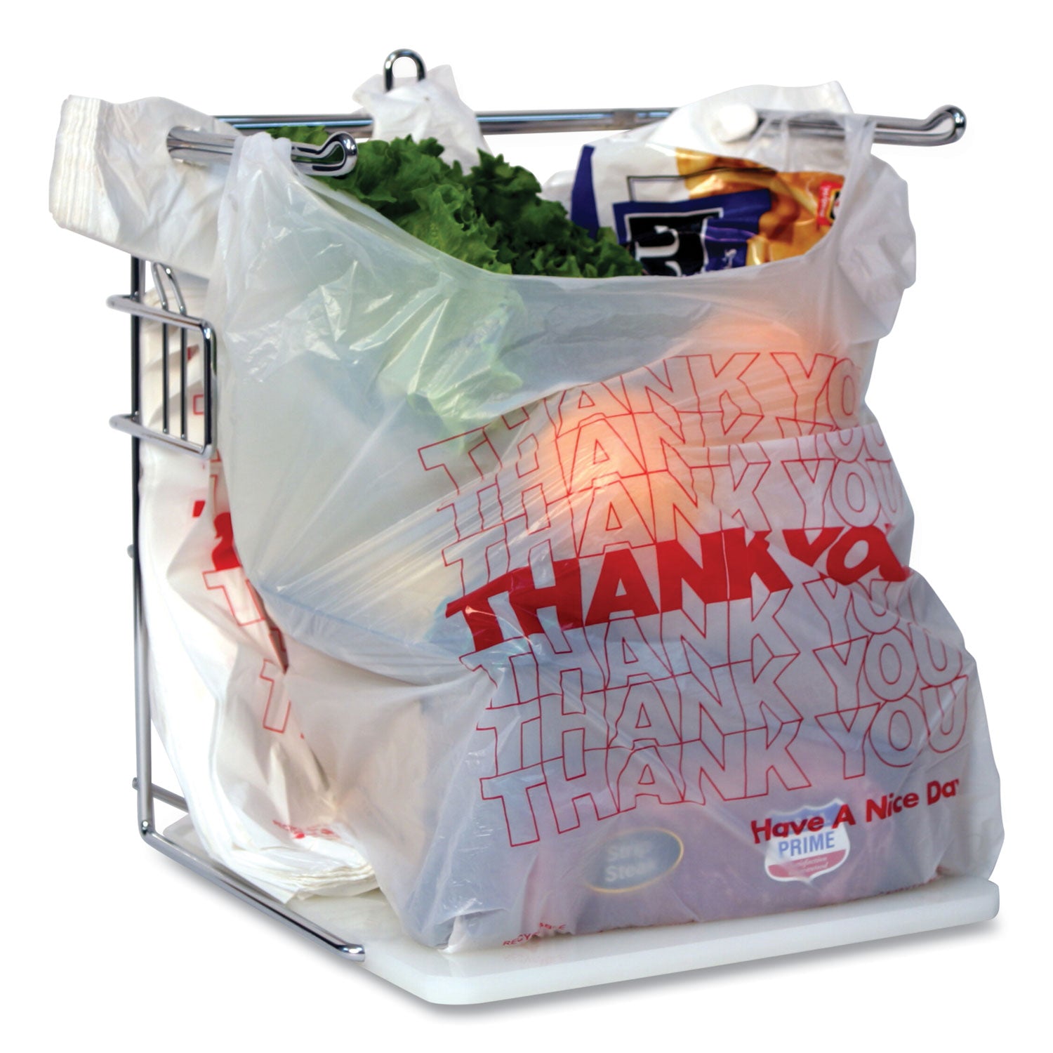 Thank You Bags, 13" x 23" x 23", Red/White, 1,000/Carton