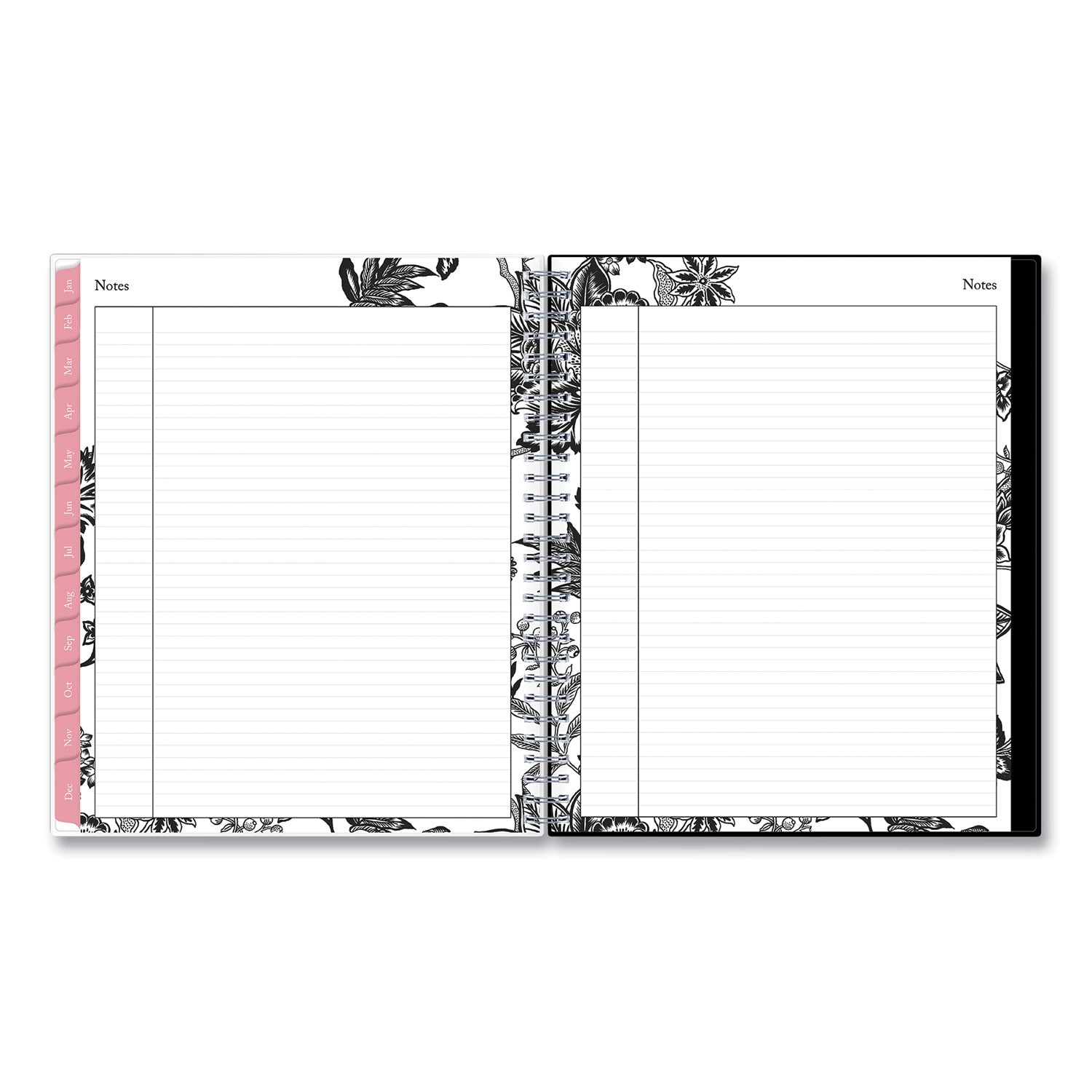 analeis-monthly-planner-analeis-floral-artwork-10-x-8-white-black-coral-cover-12-month-jan-to-dec-2024_bls100004 - 6