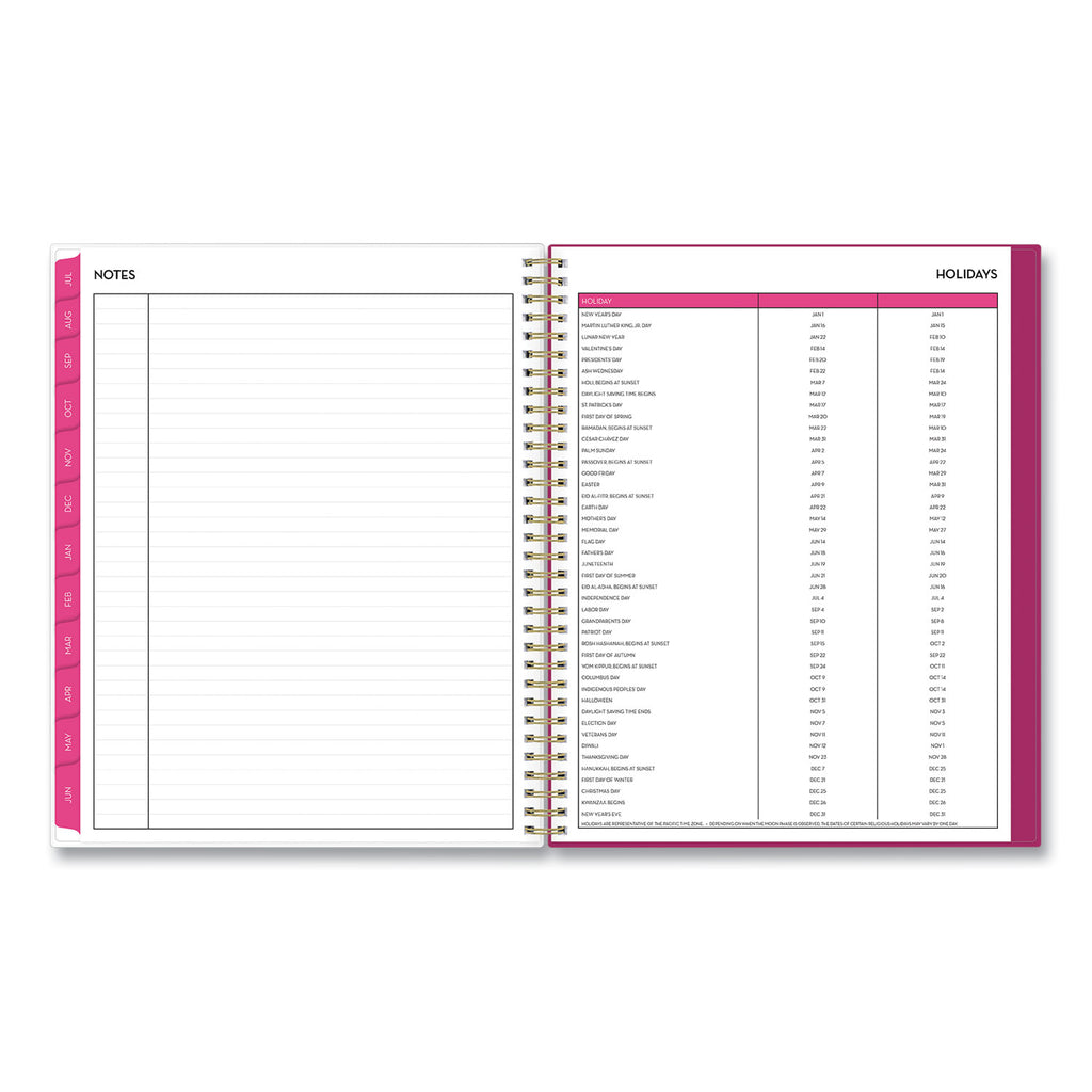 Mahalo Academic Year Create-Your-Own Cover Weekly/Monthly Planner, Floral Artwork, 11 x 8.5, 12-Month (July-June): 2023-2024