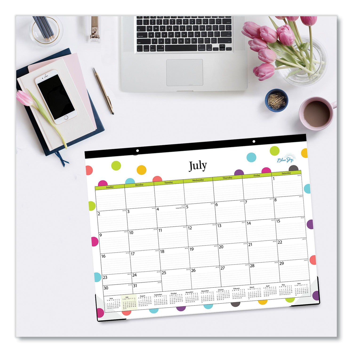 teacher-dots-academic-desk-pad-22-x-17-black-binding-clear-corners-12-month-july-to-june-2023-to-2024_bls105496 - 4