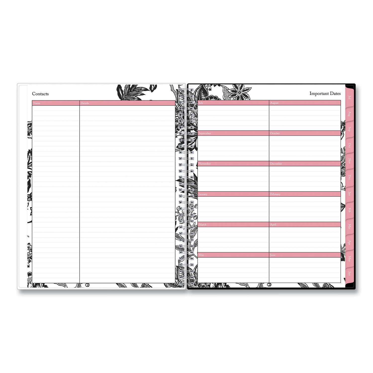 analeis-create-your-own-cover-weekly-monthly-planner-floral-11-x-85-white-black-coral-12-month-july-to-june-2023-2024_bls130606 - 6