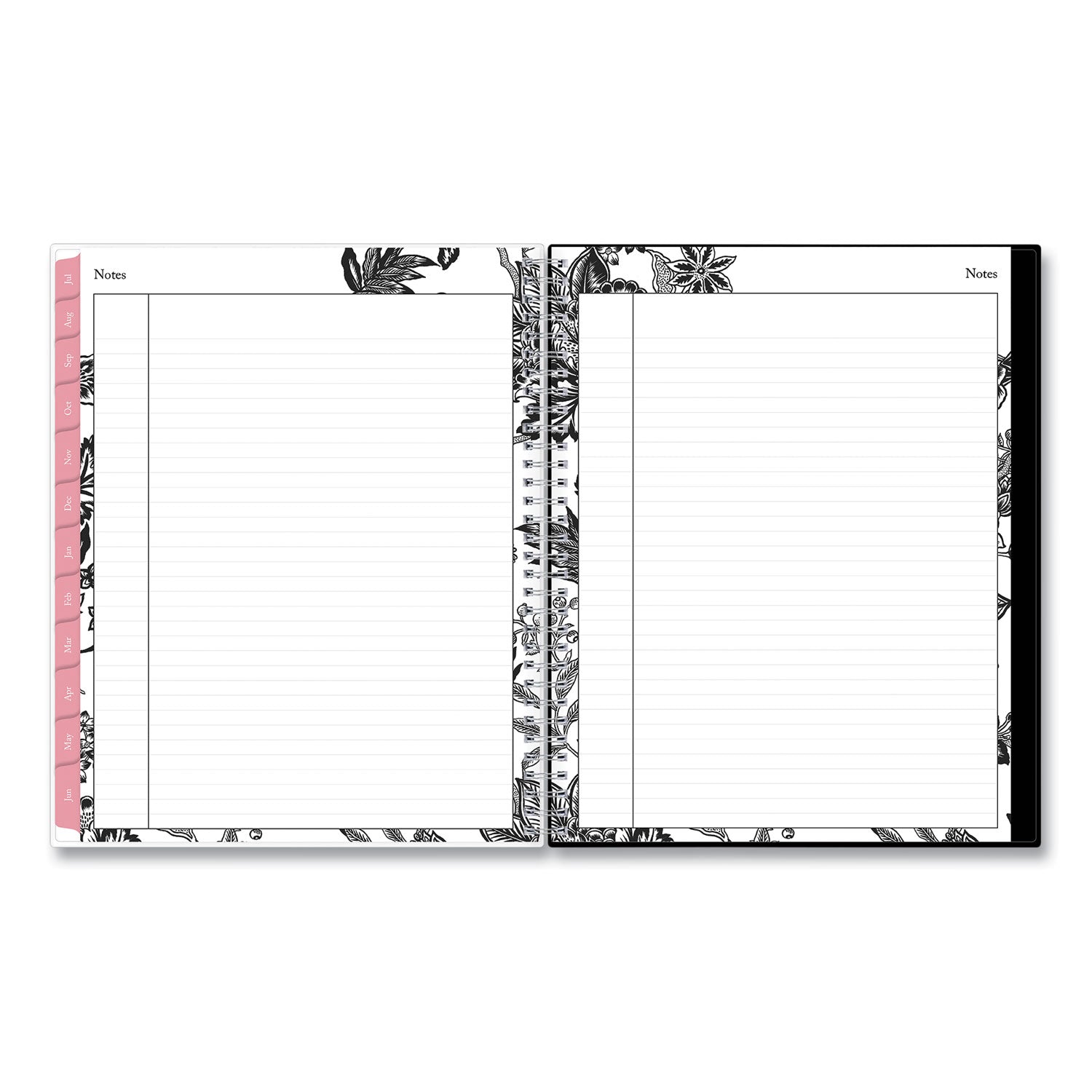 analeis-create-your-own-cover-weekly-monthly-planner-floral-11-x-85-white-black-coral-12-month-july-to-june-2023-2024_bls130606 - 7