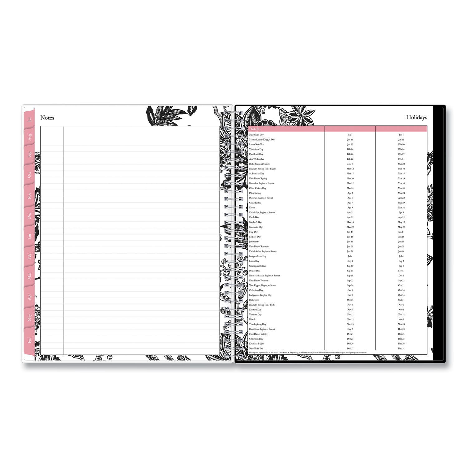 analeis-create-your-own-cover-weekly-monthly-planner-floral-11-x-85-white-black-coral-12-month-july-to-june-2023-2024_bls130606 - 8