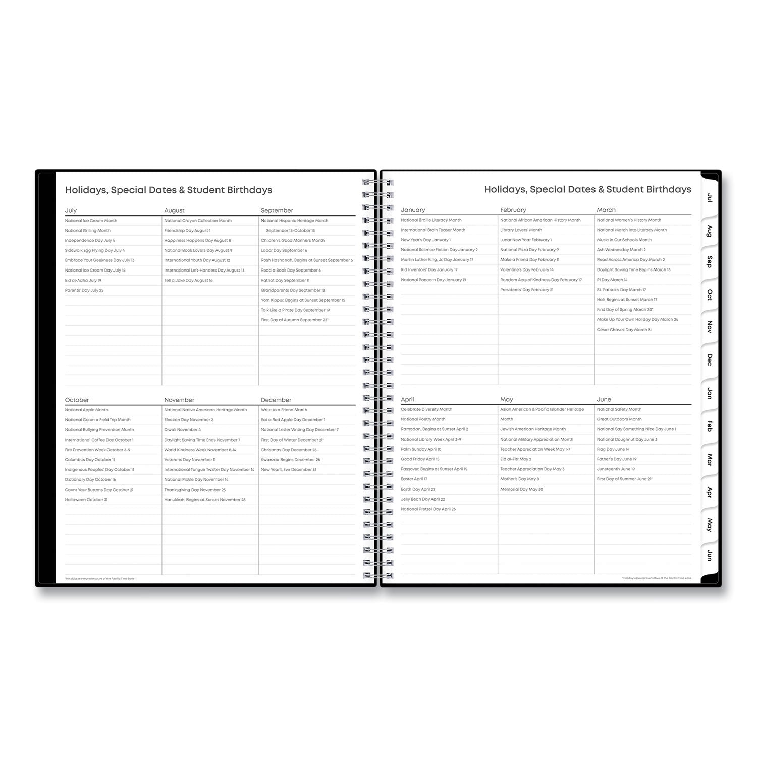 teachers-weekly-monthly-lesson-planner-one-week-per-two-page-spread-nine-classes-11-x-85-black-cover-2023-to-2024_bls134433 - 6