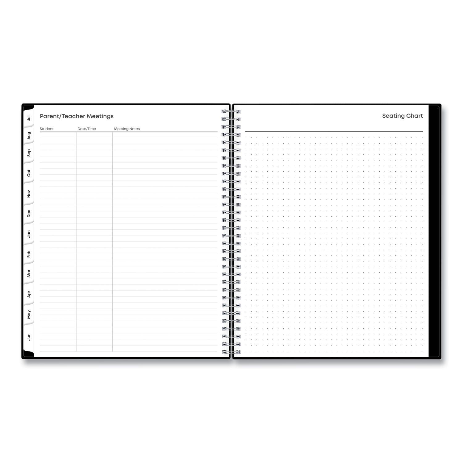 teachers-weekly-monthly-lesson-planner-one-week-per-two-page-spread-nine-classes-11-x-85-black-cover-2023-to-2024_bls134433 - 8