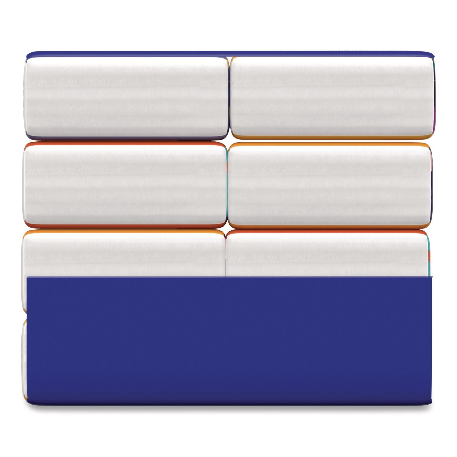 On The Go Packs Facial Tissues, 3-Ply, White, 10 Sheets/Pouch, 8 Pouches/Pack, 12 Packs/Carton