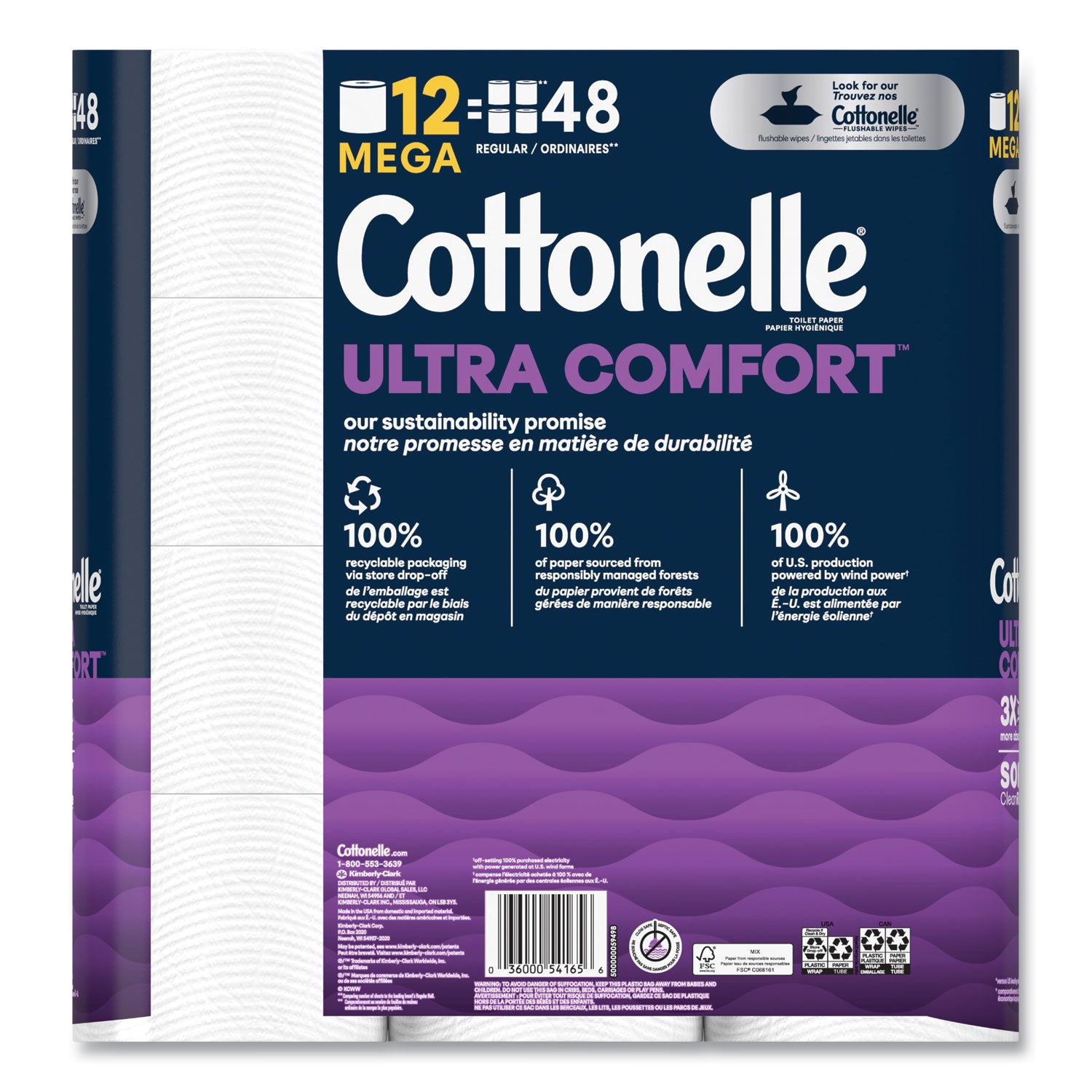ultra-comfortcare-toilet-paper-soft-tissue-mega-rolls-septic-safe-2-ply-white-284-roll-12-rolls-pack-48-rolls-carton_kcc55494 - 3