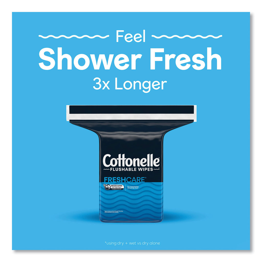 fresh-care-flushable-cleansing-cloths-1-ply-5-x-725-white-168-pack-8-packs-carton_kcc10358ct - 6