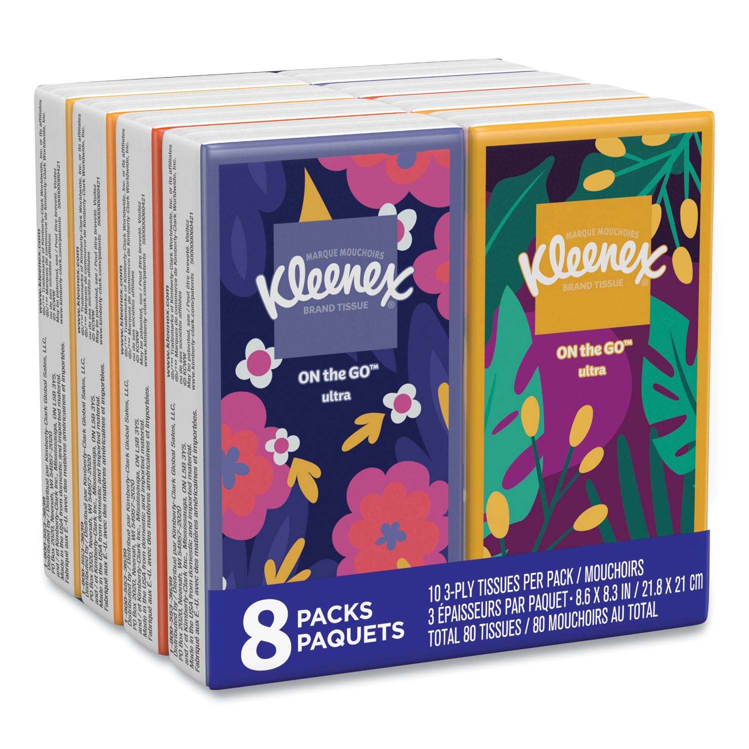 on-the-go-packs-facial-tissues-3-ply-white-10-sheets-pouch-8-pouches-pack_kcc46651 - 2