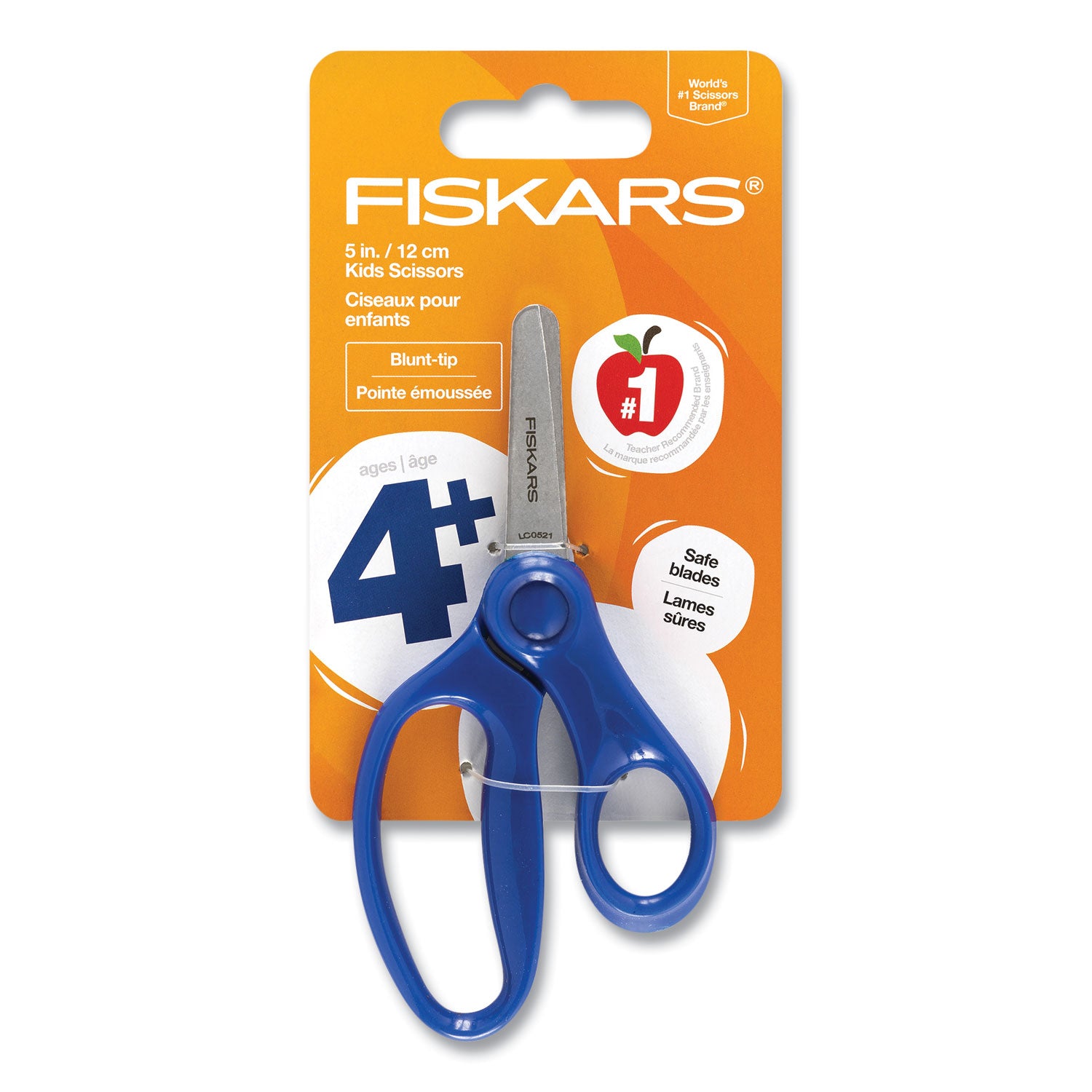 Kids/Student Softgrip Scissors, Pointed Tip, 5 Long, 1.75 Cut Length, Randomly Assorted Straight Handles