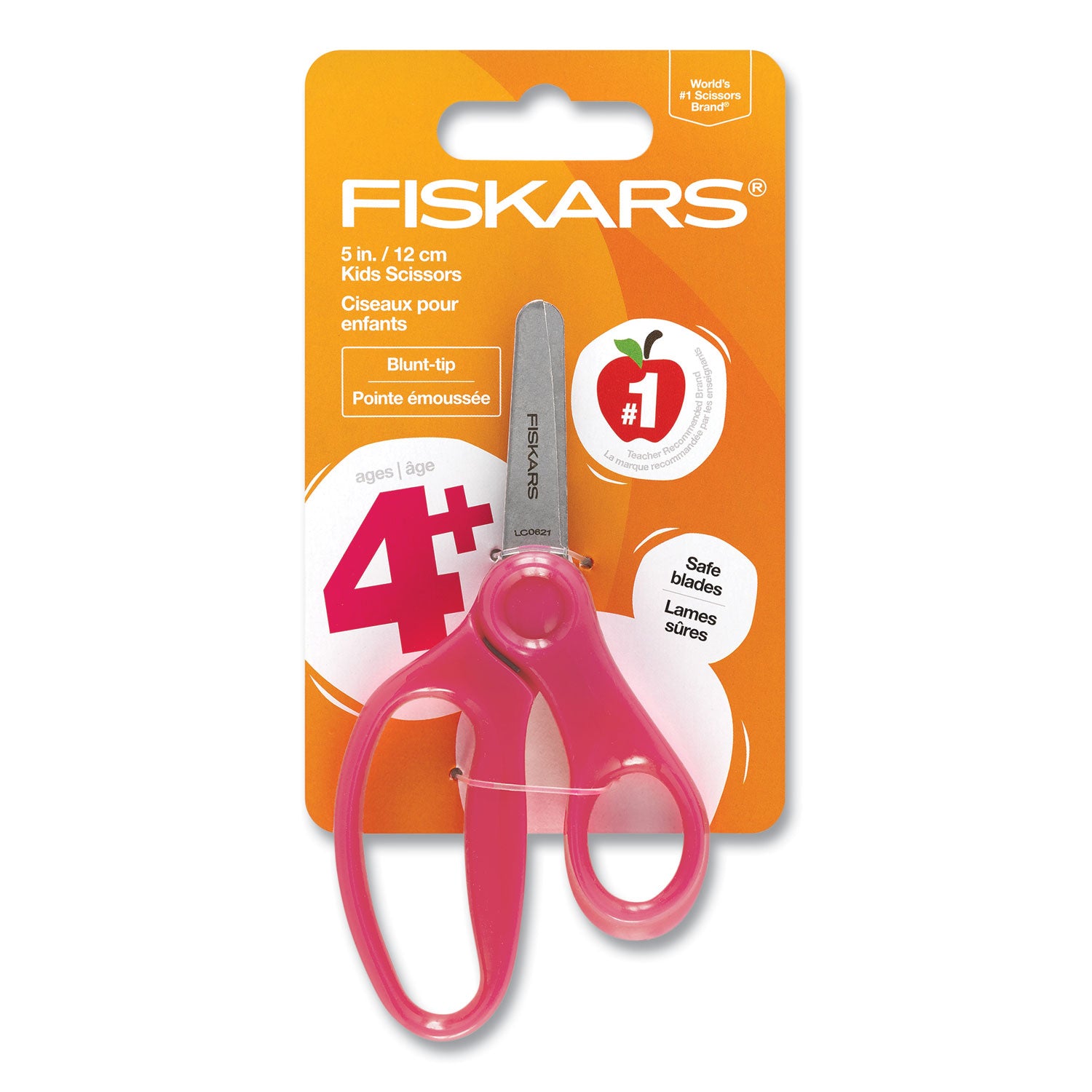 Kids Scissors, Rounded Tip, 5" Long, 1.75" Cut Length, Straight Handles, Randomly Assorted Colors