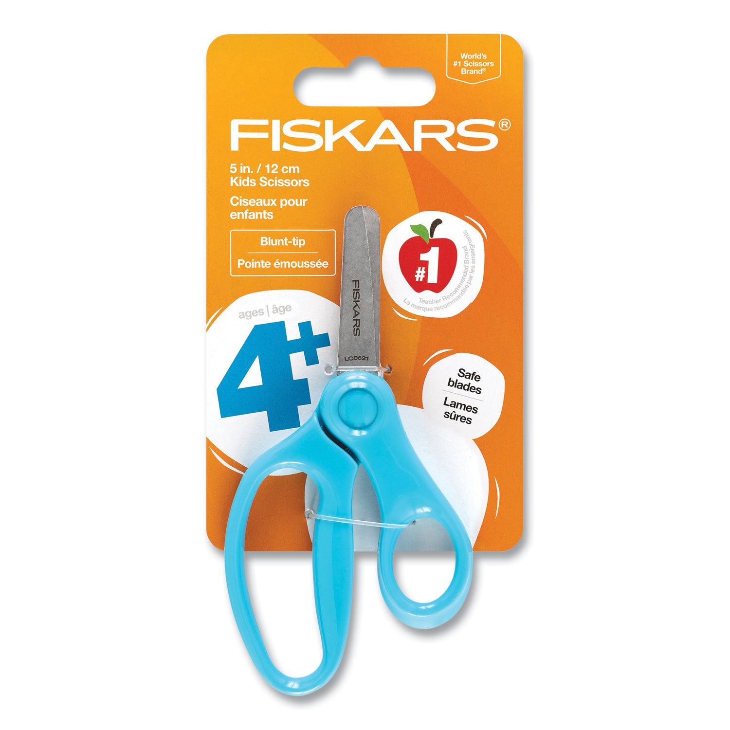 Kids Scissors, Rounded Tip, 5" Long, 1.75" Cut Length, Straight Handles, Randomly Assorted Colors