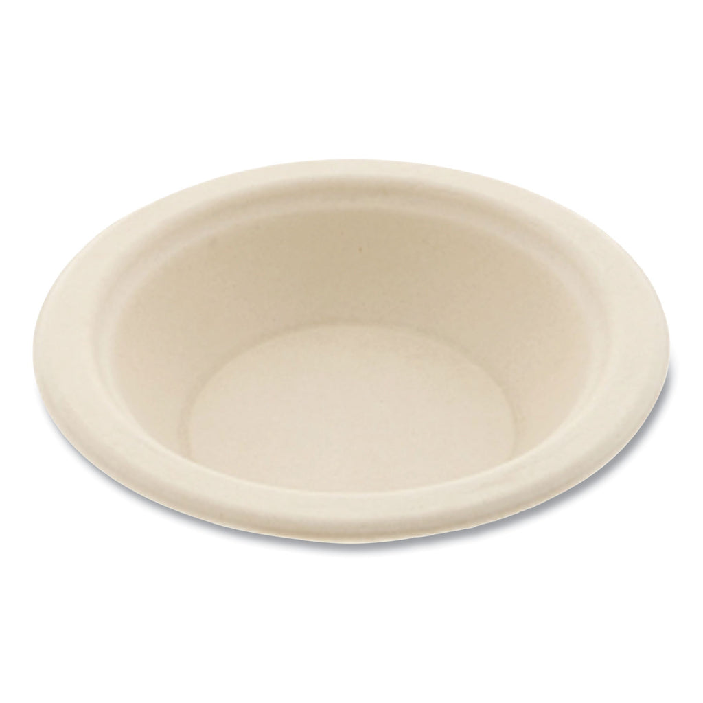Bagasse PFAS-Free Dinnerware, Round Bowl, 12 oz, Tan, 1,000/Carton