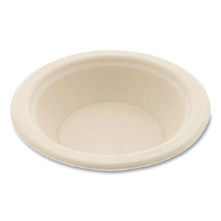 Bagasse PFAS-Free Dinnerware, Round Bowl, 12 oz, Tan, 1,000/Carton