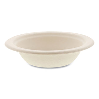 Bagasse PFAS-Free Dinnerware, Round Bowl, 12 oz, Tan, 1,000/Carton