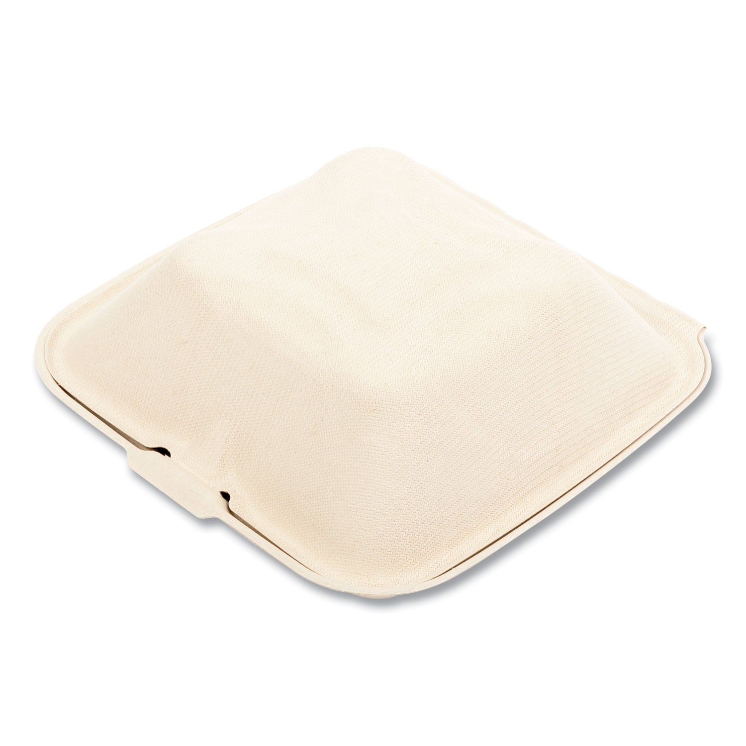 Bagasse PFAS-Free Food Containers, 1-Compartment, 6 x 6 x 3.19, Tan, Bamboo/Sugarcane, 500/Carton