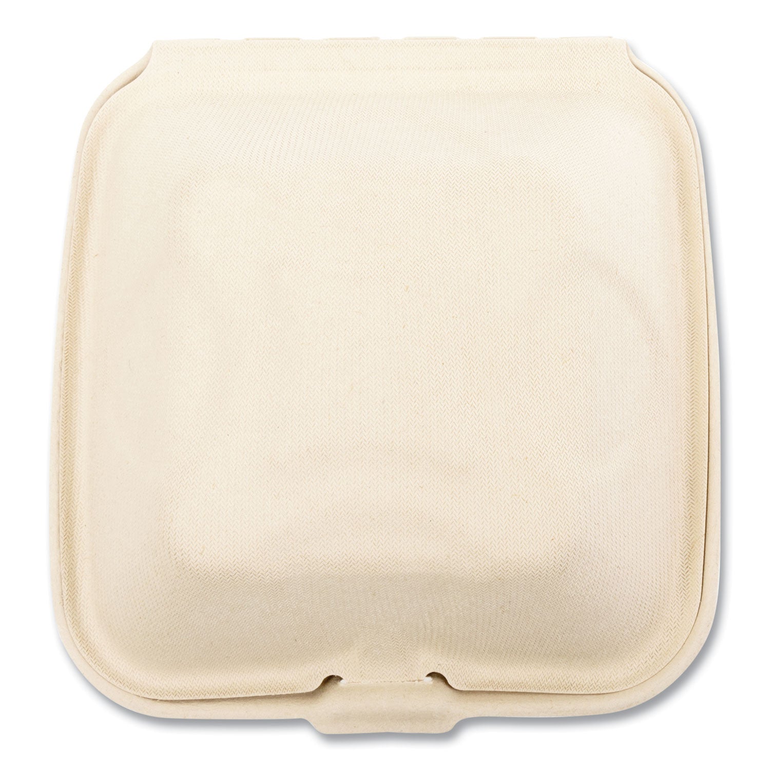 Bagasse PFAS-Free Food Containers, 1-Compartment, 6 x 6 x 3.19, Tan, Bamboo/Sugarcane, 500/Carton