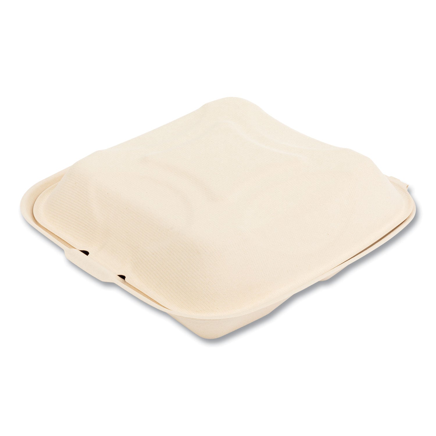 Bagasse PFAS-Free Food Containers, 3-Compartment, 9 x 3.19 x 9, Tan, Bamboo/Sugarcane, 200/Carton