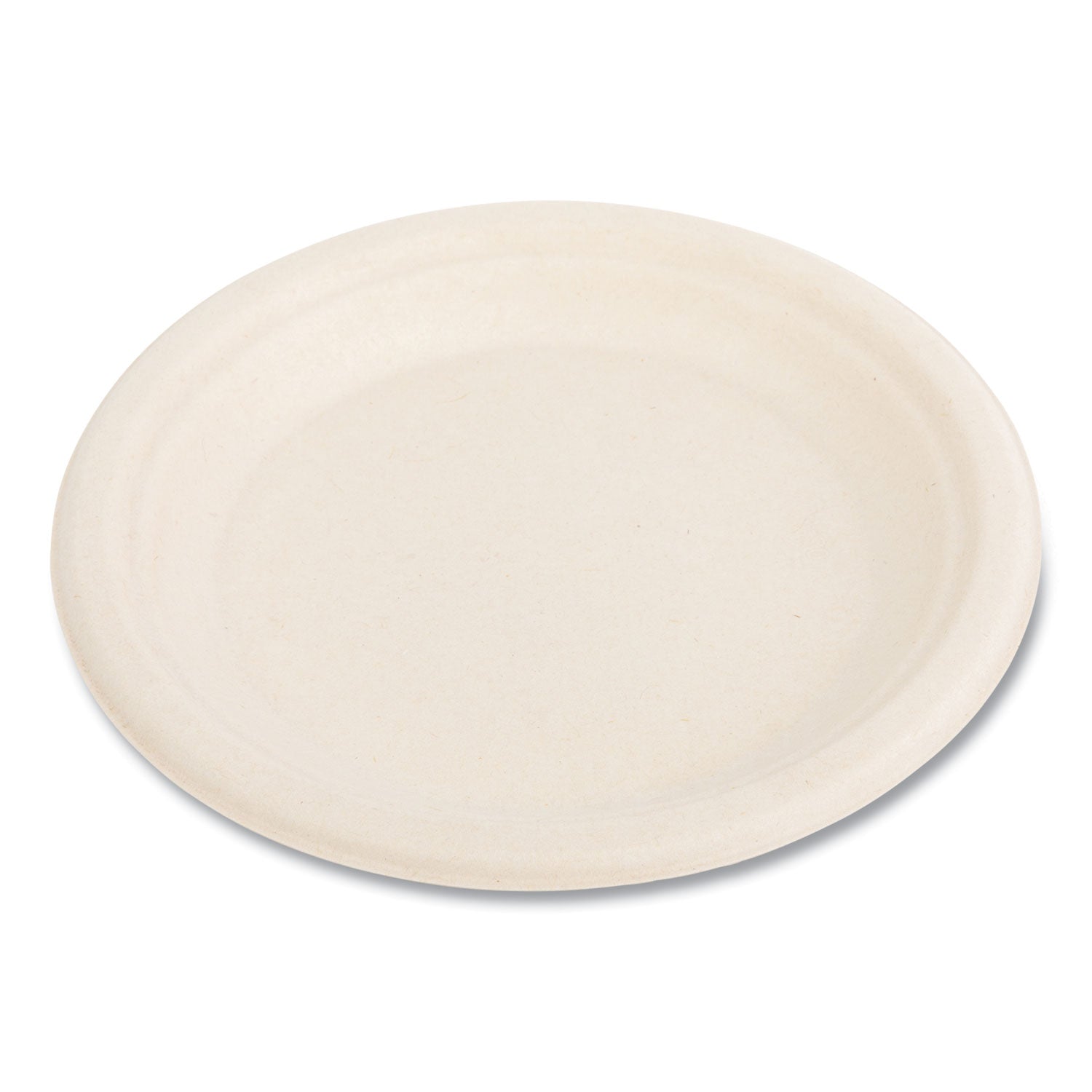 Bagasse PFAS-Free Dinnerware, Plate, 6" dia, Tan, 1,000/Carton