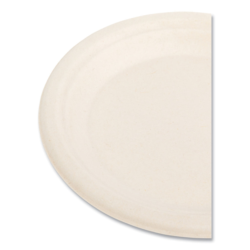 Bagasse PFAS-Free Dinnerware, Plate, 6" dia, Tan, 1,000/Carton