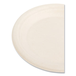 Bagasse PFAS-Free Dinnerware, Plate, 6" dia, Tan, 1,000/Carton
