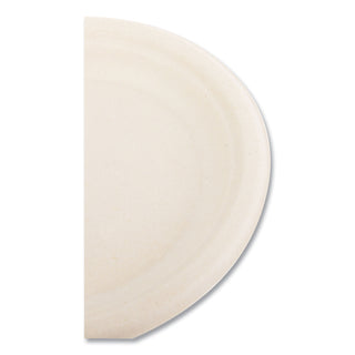 Bagasse PFAS-Free Dinnerware, Plate, 6" dia, Tan, 1,000/Carton