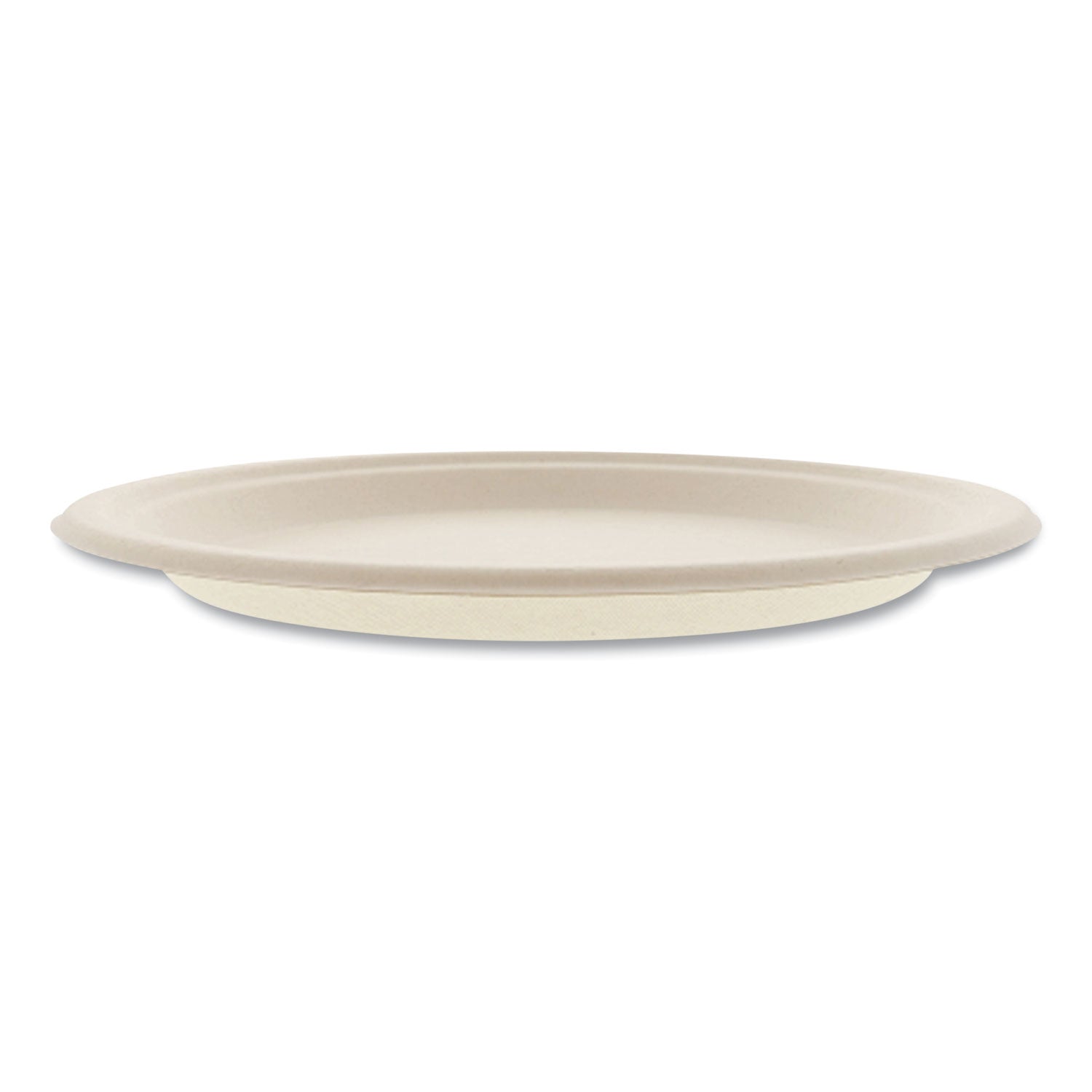 Bagasse PFAS-Free Dinnerware, Plate, 10" dia, Tan, 500/Carton