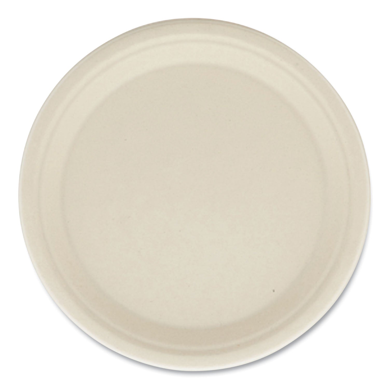 Bagasse PFAS-Free Dinnerware, Plate, 10" dia, Tan, 500/Carton