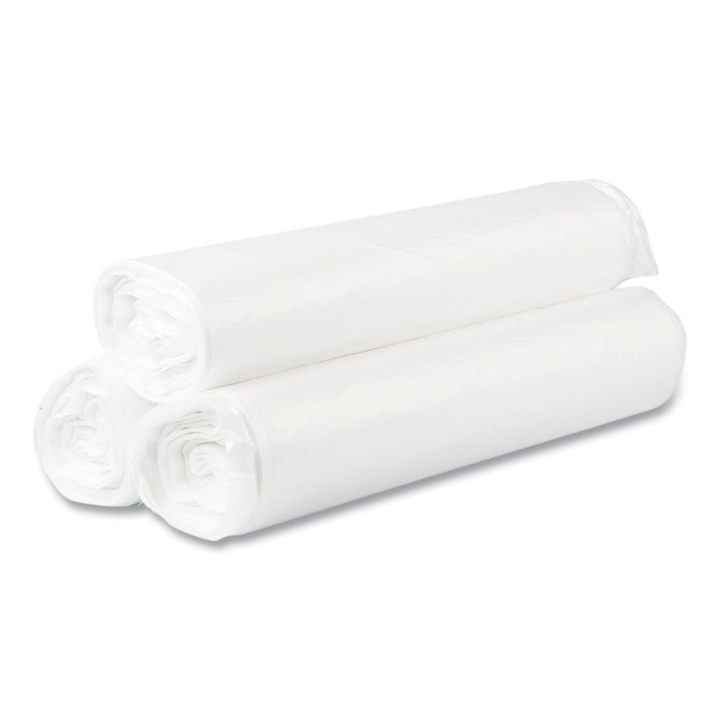 High-Density Commercial Can Liners Value Pack, 45 gal, 14 mic, 40" x 46", Natural, 25 Bags/Roll, 10 Interleaved Rolls/Carton