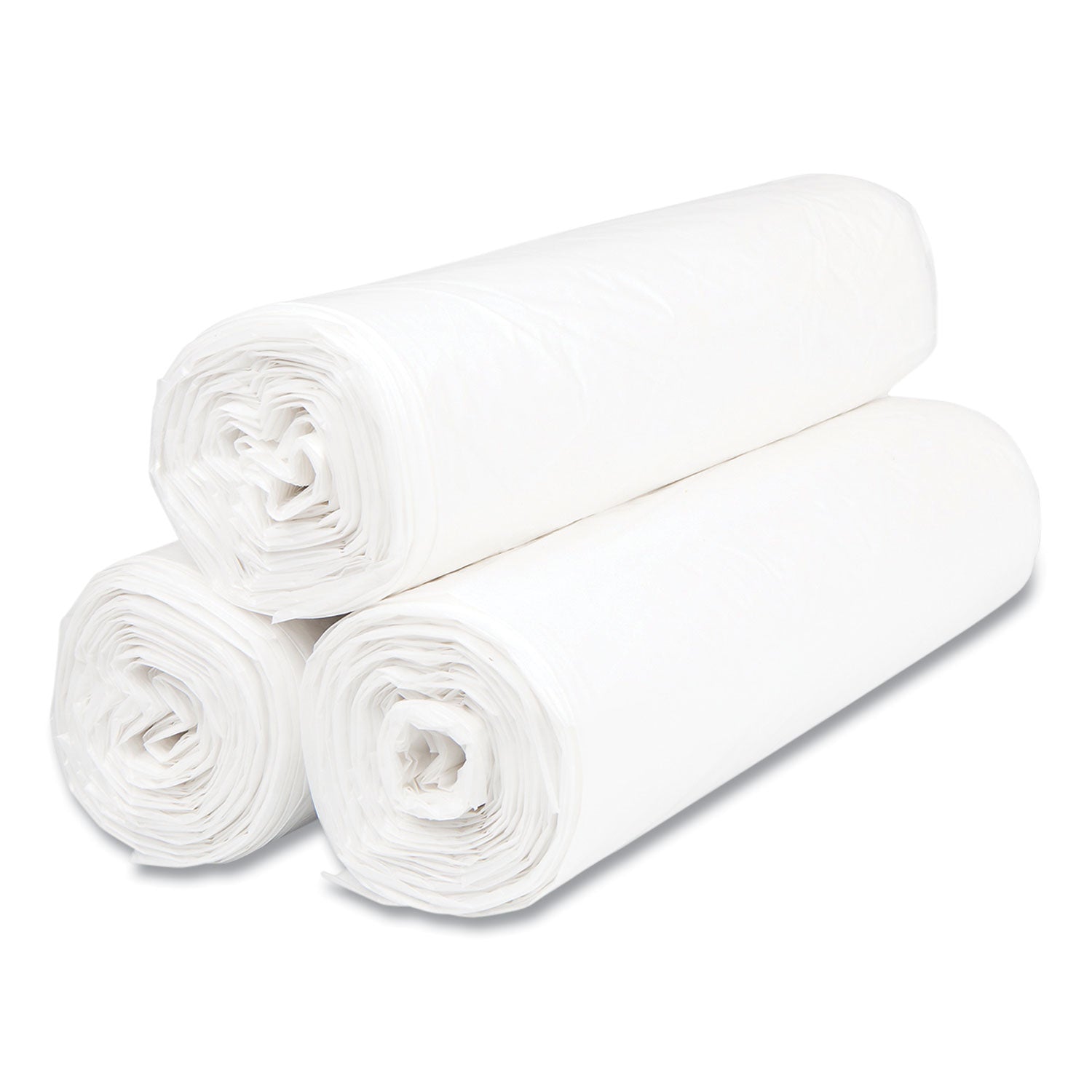 High-Density Commercial Can Liners Value Pack, 30 gal, 9 mic, 30" x 36", Natural, 25 Bags/Roll, 20 Interleaved Rolls/Carton