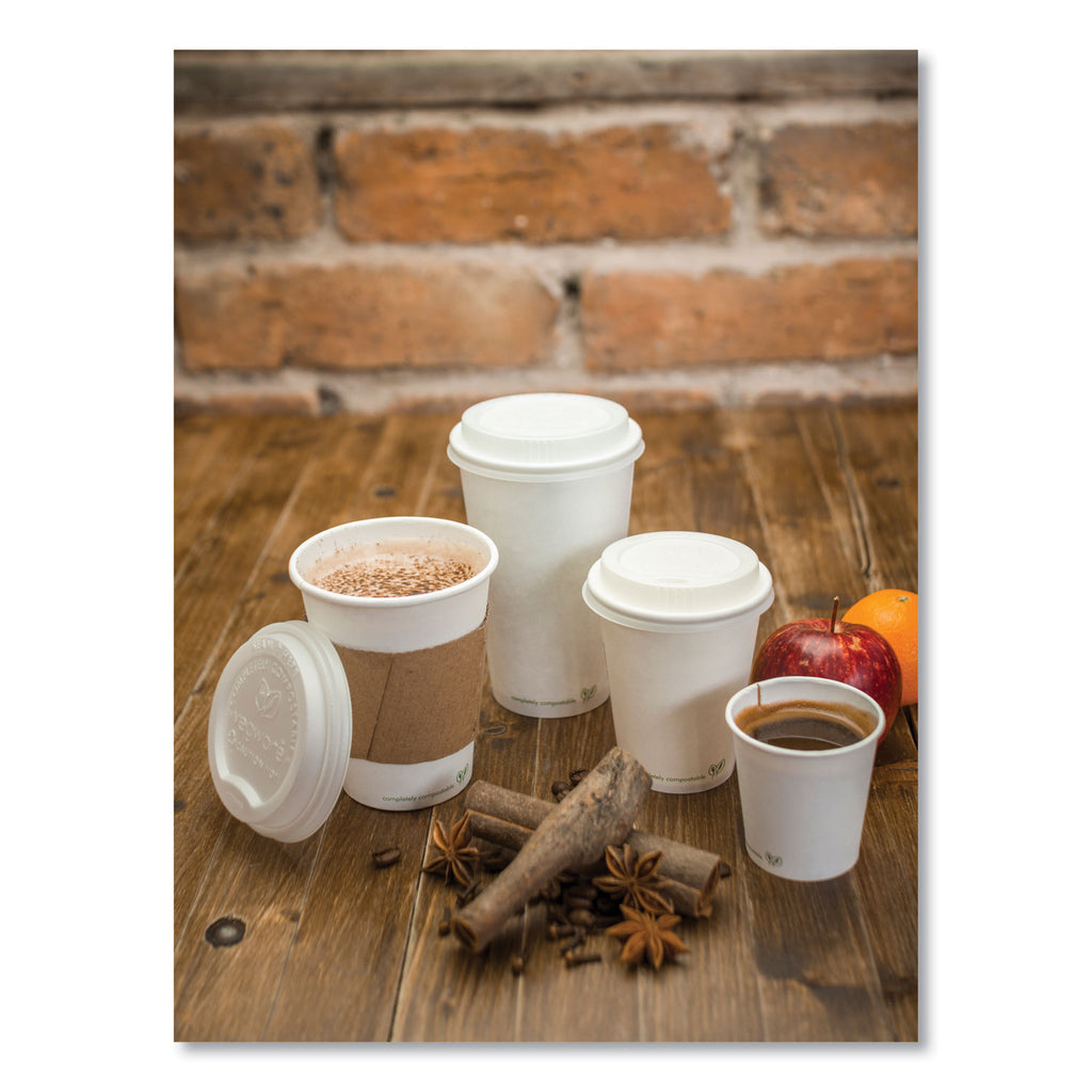 Kraft Hot Cup Sleeves, Fits Vegware 89-Series Hot Cups, Kraft, 1,000/Carton